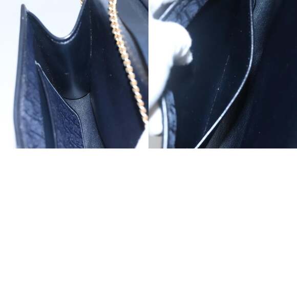 DIOR Trotter Canvas Chain Shoulder Bag Navy - Picture 12 of 12